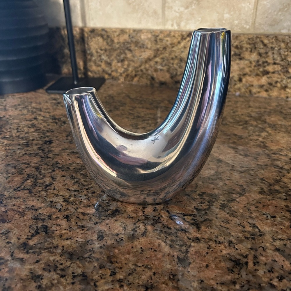 Nambe Modern Rounded Candlestick Holder